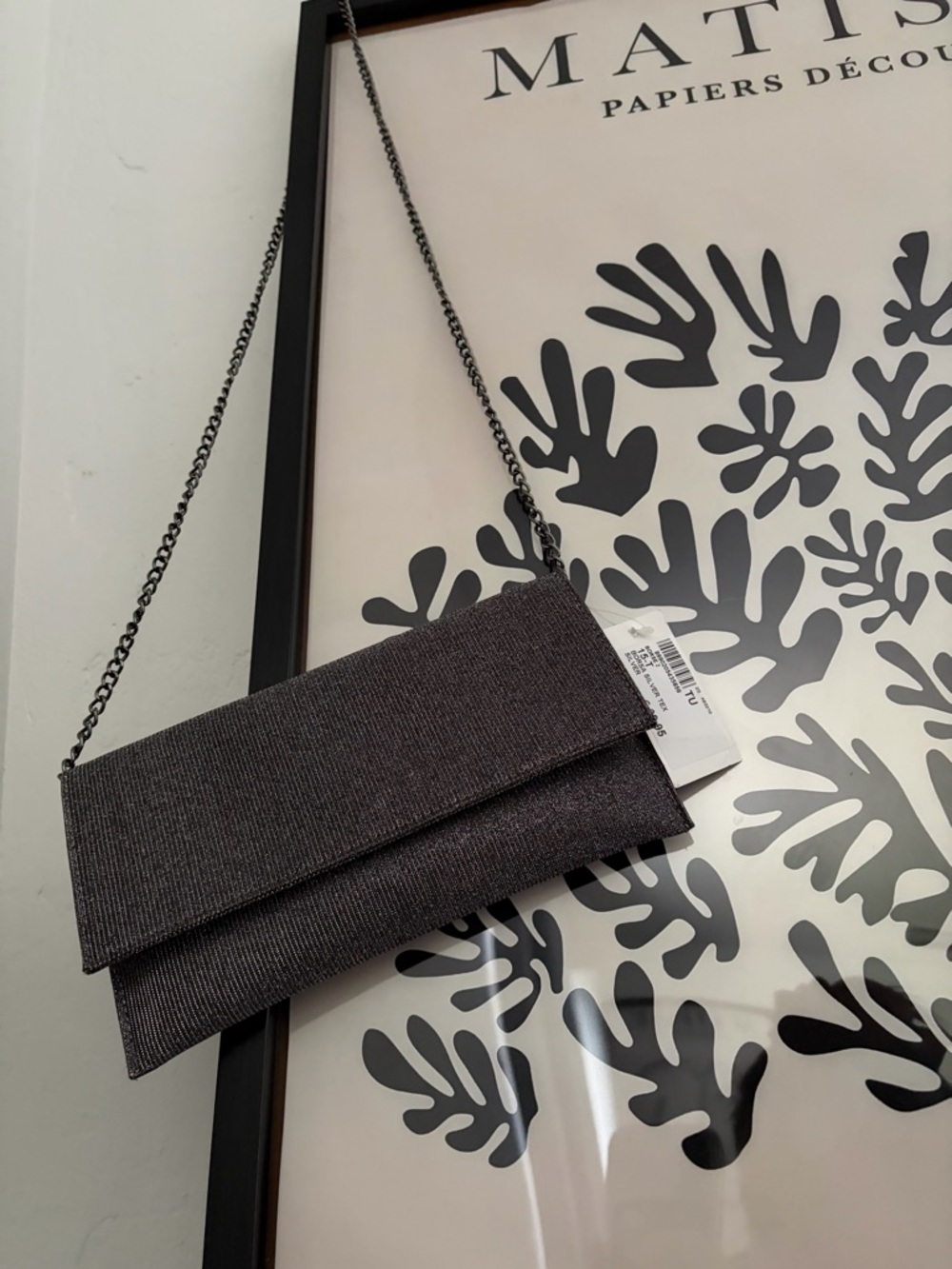 Chic Silver Chain-Strap Wristlet Clutch